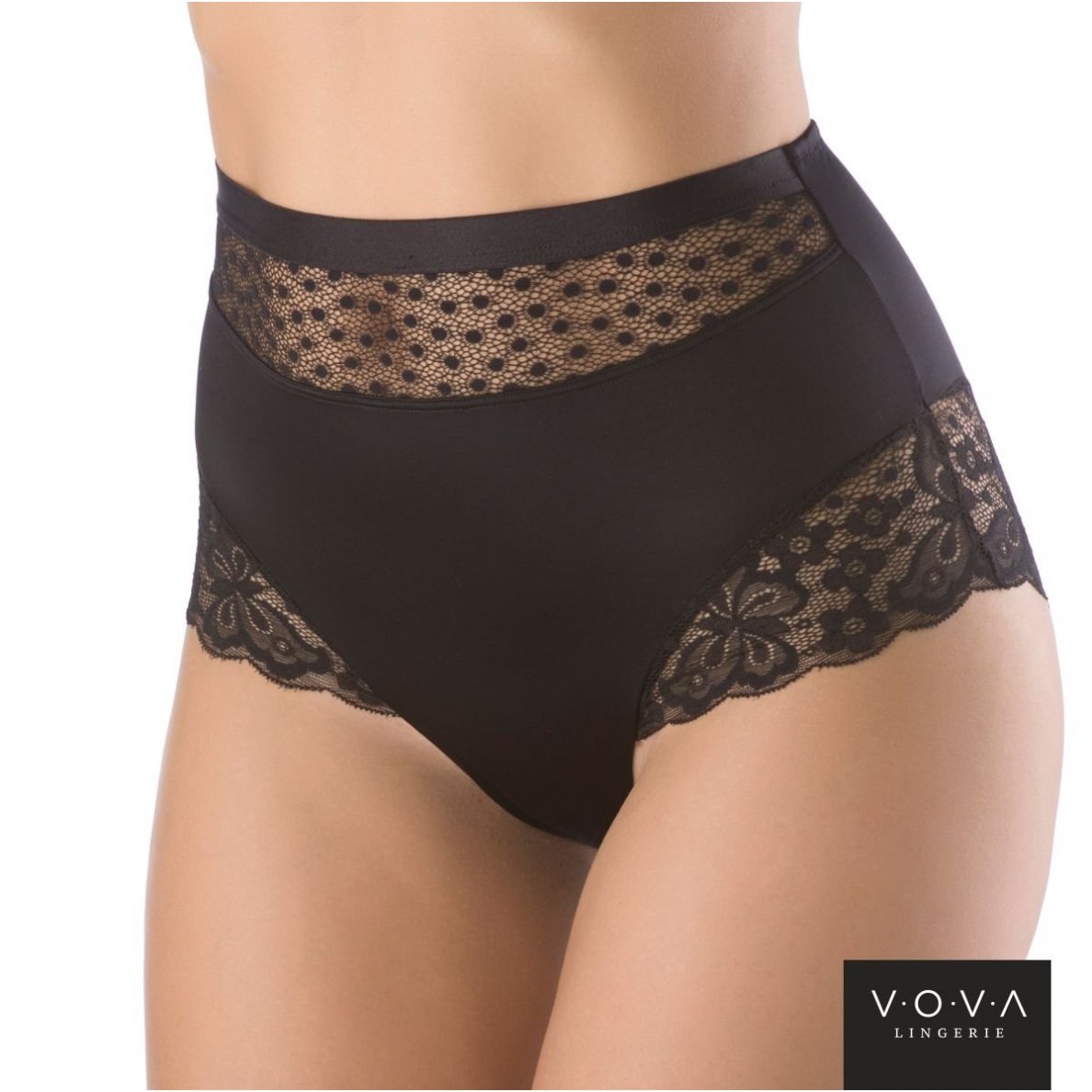 WISH V98441 Трусы слипы с высокой линией талии VOVA_V98441_Черный
