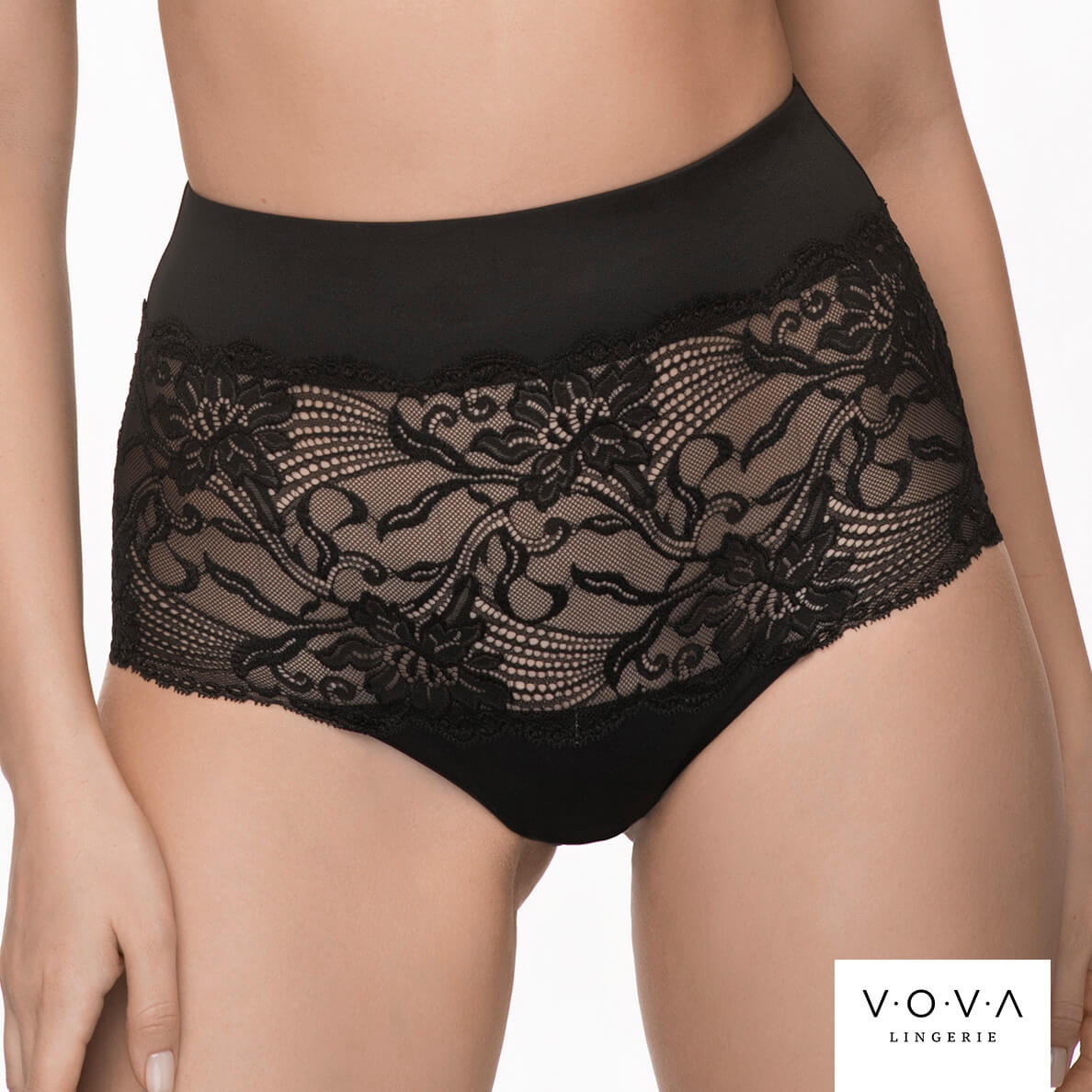 LAURA V32544 Трусы слипы с высокой линией талии VOVA_V32544_Черный
