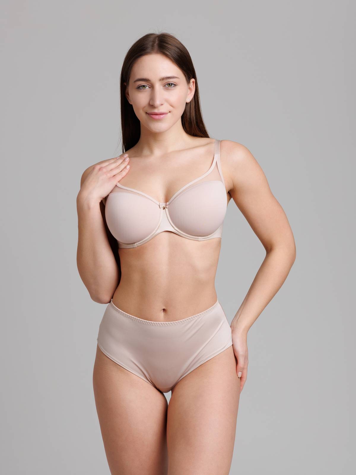 Трусы слипы со средней линией талии ZE:BRA_741005_пион