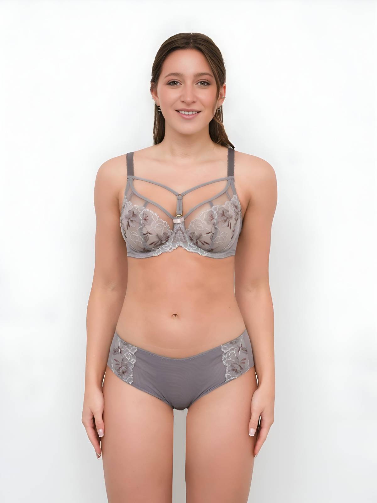 Трусы слипы со средней линией талии ZE:BRA_793568_шиншила